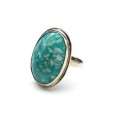 Кольцо амазонит "Овал" 19*28мм.