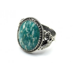 Кольцо амазонит "Овал" 18*22мм.
