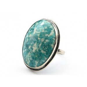 Кольцо амазонит " Овал " 22*30мм