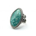 Кольцо амазонит " Грация" 19*30мм.