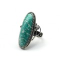 Кольцо амазонит " Овал " 16*33мм.