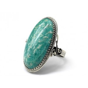 Кольцо амазонит 21*36мм.