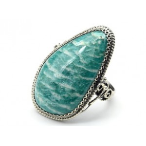 Кольцо амазонит 23*37мм