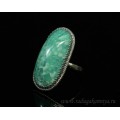 Кольцо амазонит, 18*34мм.
