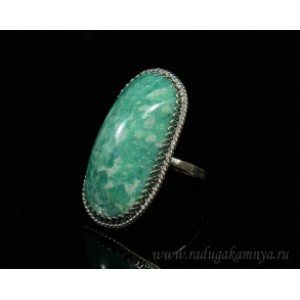 Кольцо амазонит, 18*34мм.