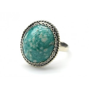 Кольцо амазонит " Овал " 24*31мм.
