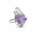 Кольцо с аметистом 20*32мм