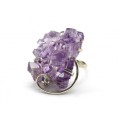 Кольцо с аметистом 23*32мм