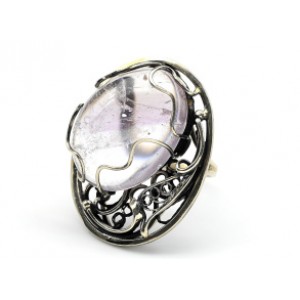 Кольцо аметист 27*34мм