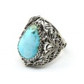 Кольцо с бирюзой 15*24мм