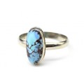 Кольцо с бирюзой " Овал " 7*14мм