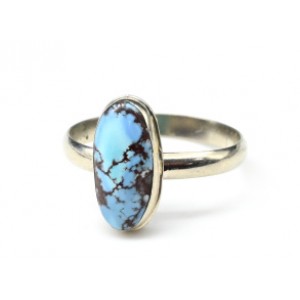 Кольцо с бирюзой " Овал " 7*14мм
