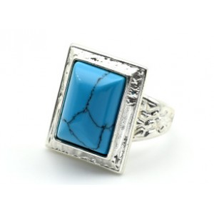 Кольцо С 925 с бирюзой (имитация) прямоугольник 15*20мм , 6,51гр (иск.) Кольцо С 925 с бирюзой (имитация) прямоугольник 15*20мм , 6,51гр (иск.)