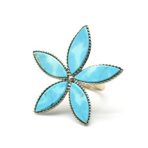 Кольцо бирюза "Звезда", 35*35мм.