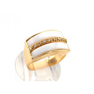 Кольцо перламутр 2 полоски