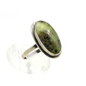 Кольцо змеевик "Овал" 15*23мм