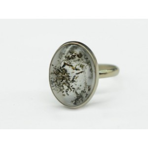 Кольцо кварц фантом ( хлоритовый кварц ) 15*20мм