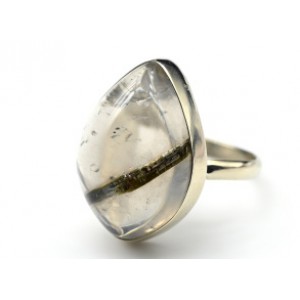Кольцо из кварца с актинолитом 16*25мм