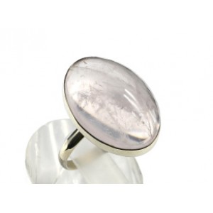 Кольцо розовый кварц "Овал" 17*23мм.