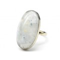 Кольцо с беломоритом " Овал " 16*28мм Кольцо с беломоритом " Овал " 16*28мм