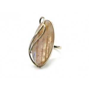 Кольцо беломорит 17*37мм