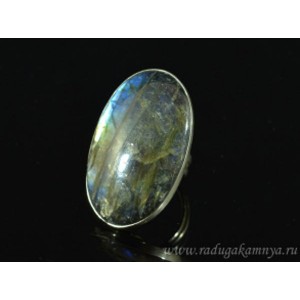 Кольцо с лабрадором "Овал" 27*44мм Кольцо с лабрадором "Овал" 27*44мм