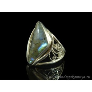Кольцо с лабрадором " Грация " 11*25мм