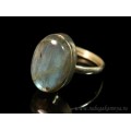 Кольцо с лабрадором овал 12*18мм