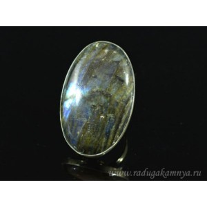 Кольцо с лабрадором "Овал" 27*43мм