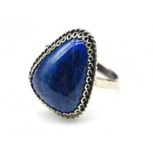 Кольцо с лазуритом " Грация " 15*19мм