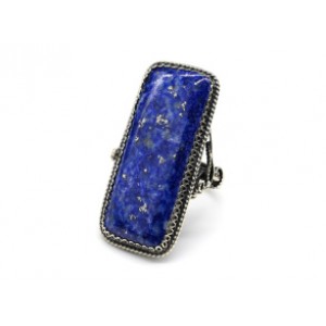 Кольцо лазурит " Прямоугольник "18*40мм Кольцо лазурит " Прямоугольник "18*40мм