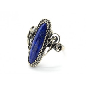 Кольцо лазурит "Овал" 9*24мм