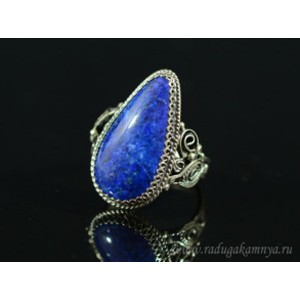 Кольцо лазурит "Капля" 17*28мм