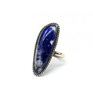 Кольцо с лазуритом " Грация "  17*40мм