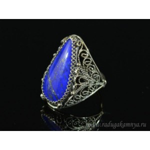 Кольцо лазурит 18*30мм