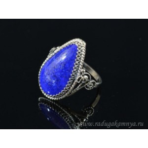 Кольцо лазурит 17*26мм