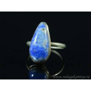Кольцо с лазуритом "Капля" 11*21мм Кольцо с лазуритом "Капля" 11*21мм
