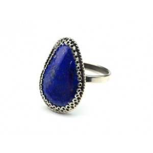 Кольцо лазурит "Капля" 14*21мм