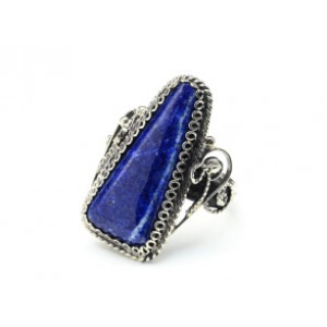 Кольцо лазурит 13*27мм. Кольцо лазурит 13*27мм.