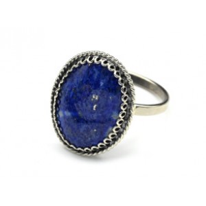 Кольцо лазурит " Овал " 16*19мм