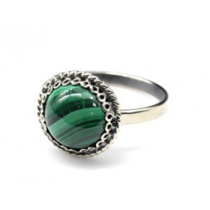 Кольцо малахит " Круг " 13мм Кольцо малахит " Круг " 13мм