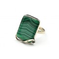 Кольцо малахит 16*23мм