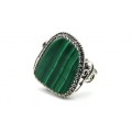 Кольцо малахит 20*23мм.