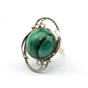 Кольцо малахит 19*27мм