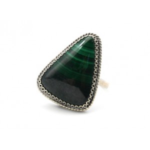 Кольцо малахит 21*27мм