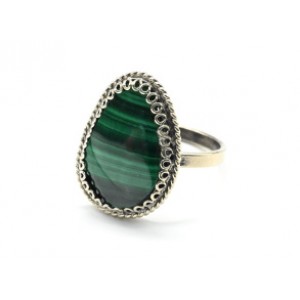 Кольцо малахит 14*20мм.