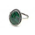 Кольцо малахит "Капля" 13*16мм