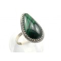 Кольцо малахит " Капля " 15*26мм Кольцо малахит " Капля " 15*26мм