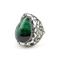 Кольцо малахит " Капля " 17*27мм Кольцо малахит " Капля " 17*27мм
