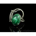 Кольцо малахит 22*28мм